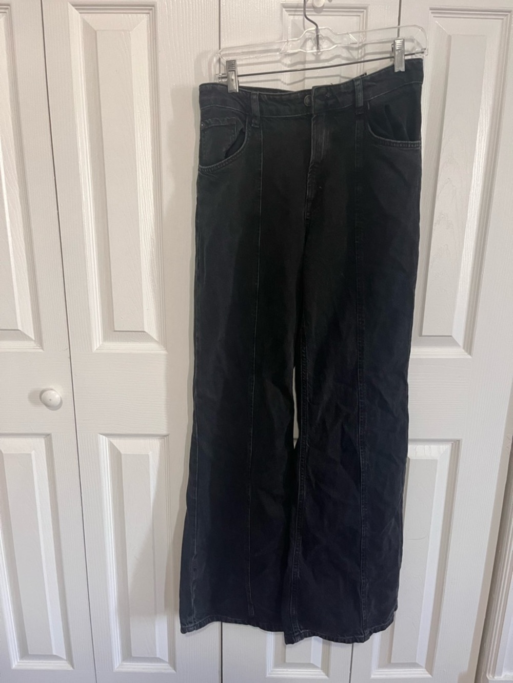 Free People Wallflower Mid Rise Flare Black Waist 27" - Picture 2 of 5